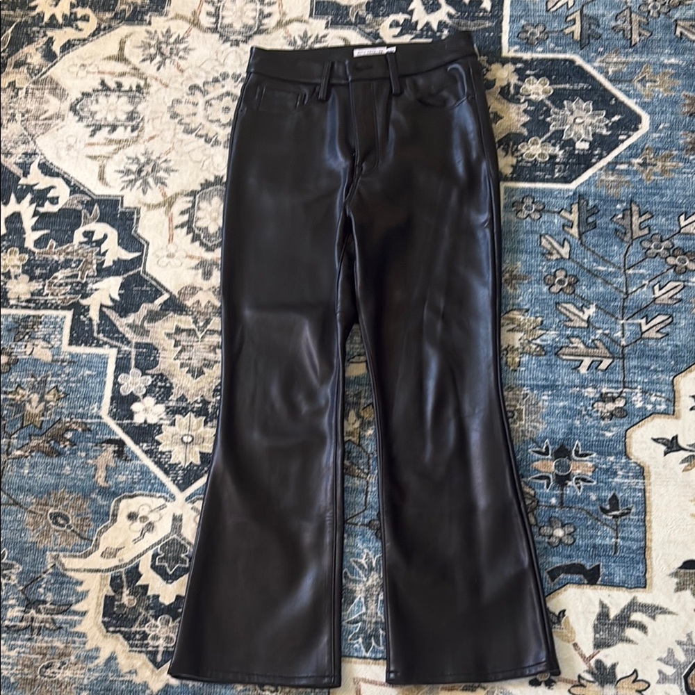 Good American Black Leather Pants